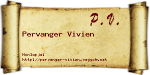 Pervanger Vivien névjegykártya